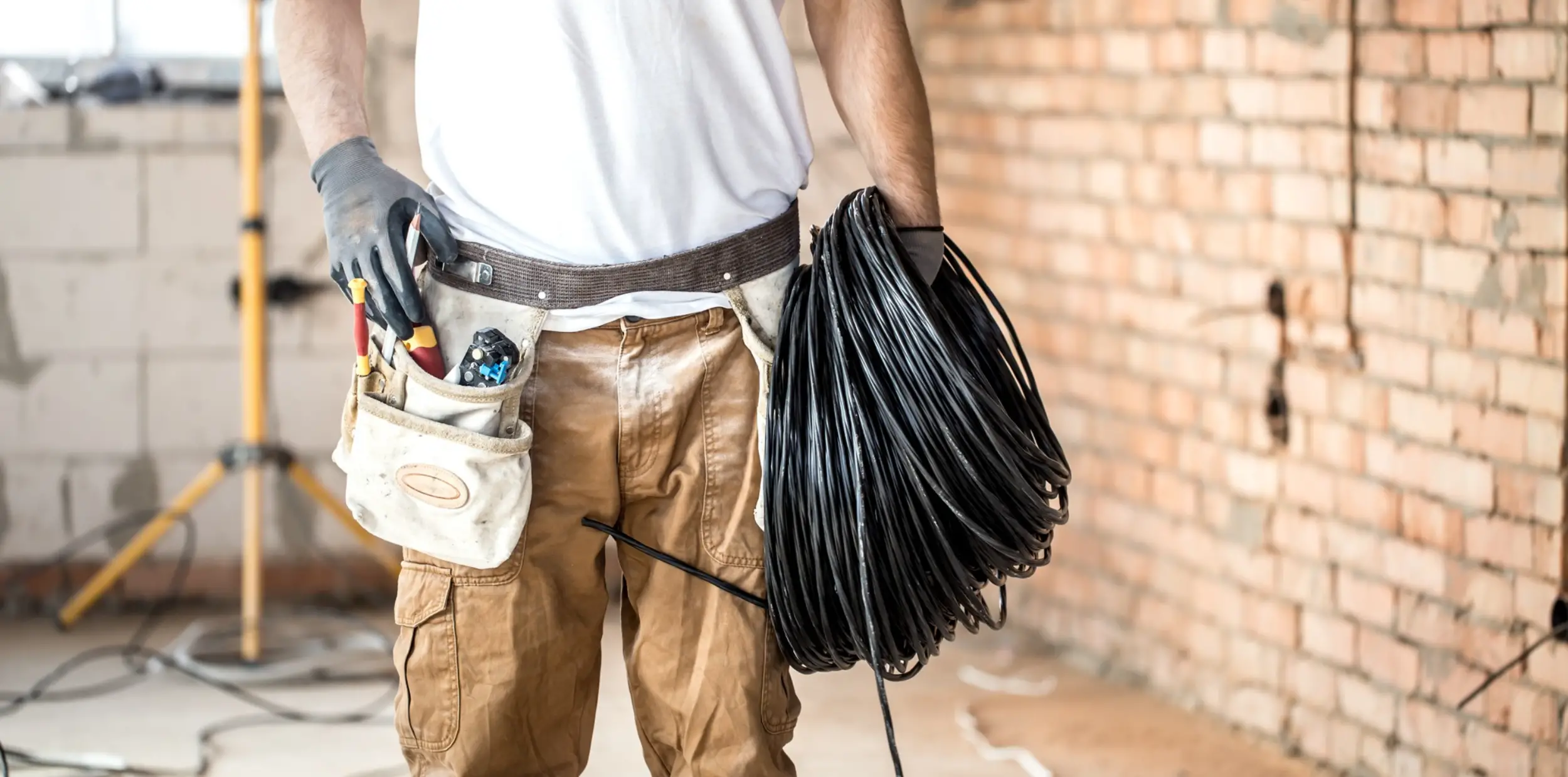électricien sur chantier